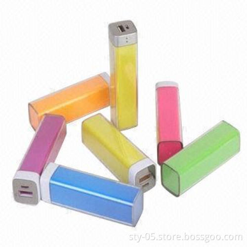 Lipstick Power Bank with 2200mAh Capacity, 5V/1000mA USB Output
